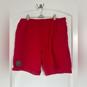 Lacoste × Supreme Lacoste Red Athletic Sweatshorts size large streetwear